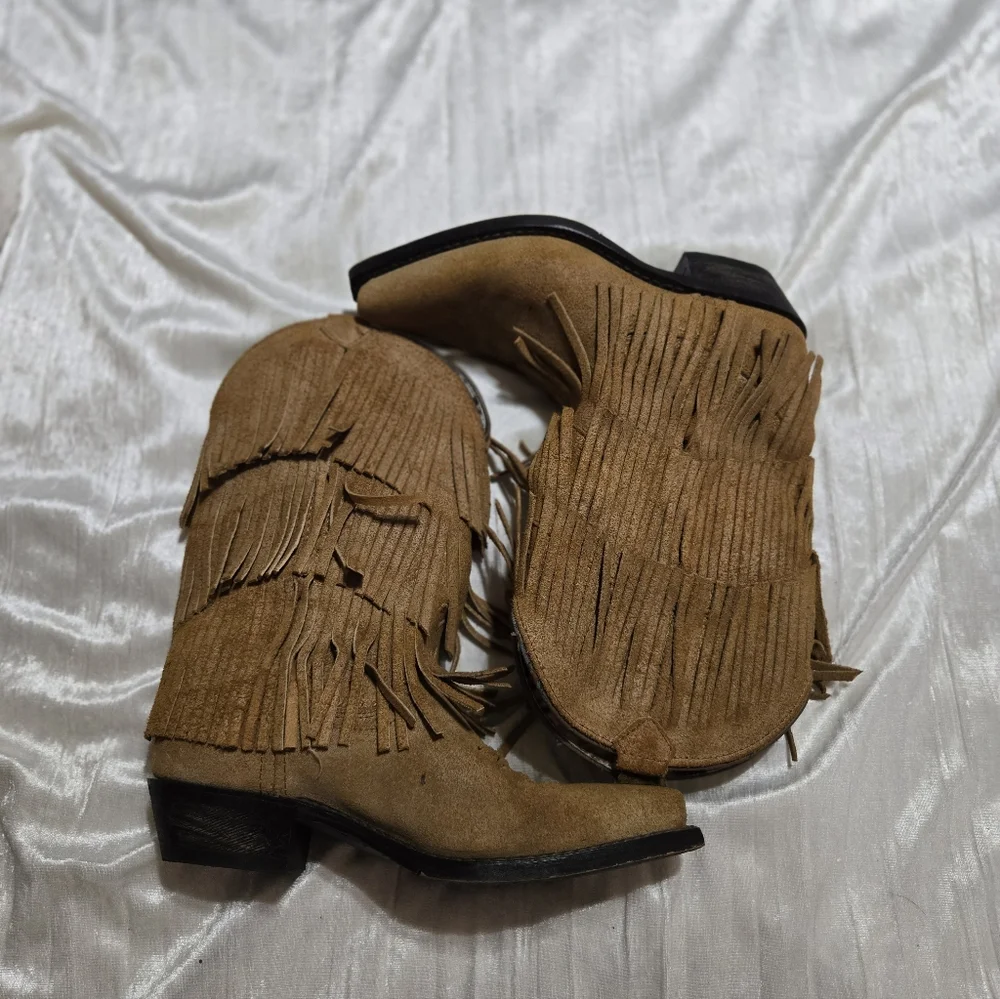 Fringe Suede Western Boots - By Dingo Size 8 EUC! - Picture 3 of 15